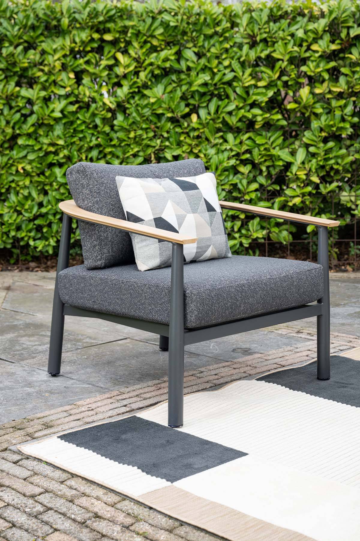 Garden Impressions - Ensemble salon de jardin Montevideo - 5 places - noir - tecklook - Image 3