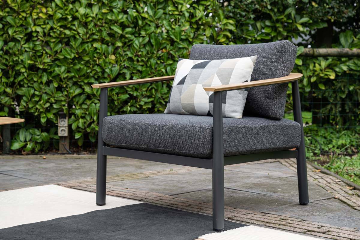 Garden Impressions - Ensemble salon de jardin Montevideo - 5 places - noir - tecklook - Image 9