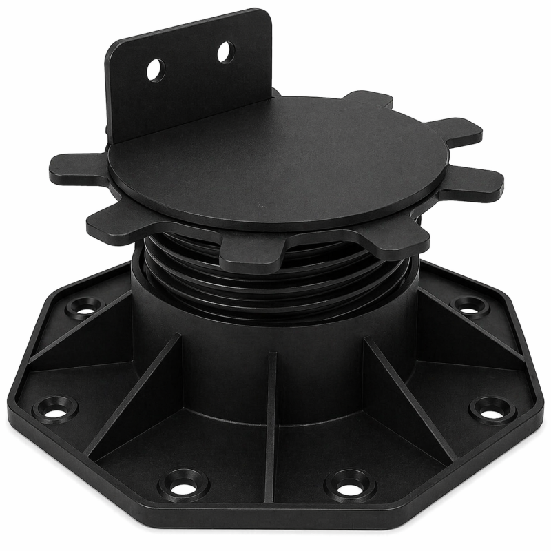 Plot réglable 30 à 60 mm pour terrasse bois et composite - support lambourde - Coloris - Noir - Image 4