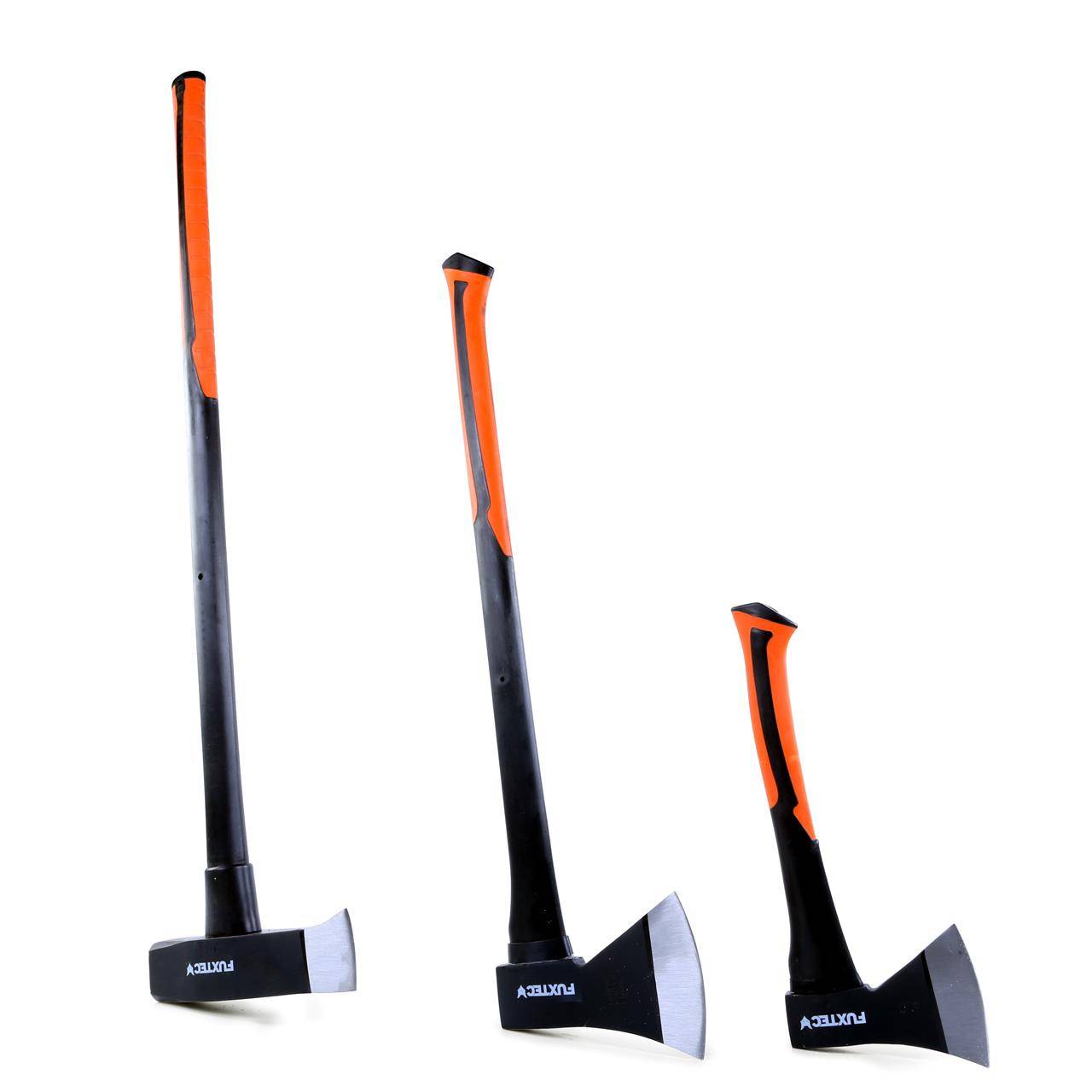 FUXTEC - Hachettes bois acier forgé - FUXTEC FX-AX4 - Set hachette 36cm + hache 69cm + hache de fendage 91cm + coin fendeur acier 1,8kg - Image 7