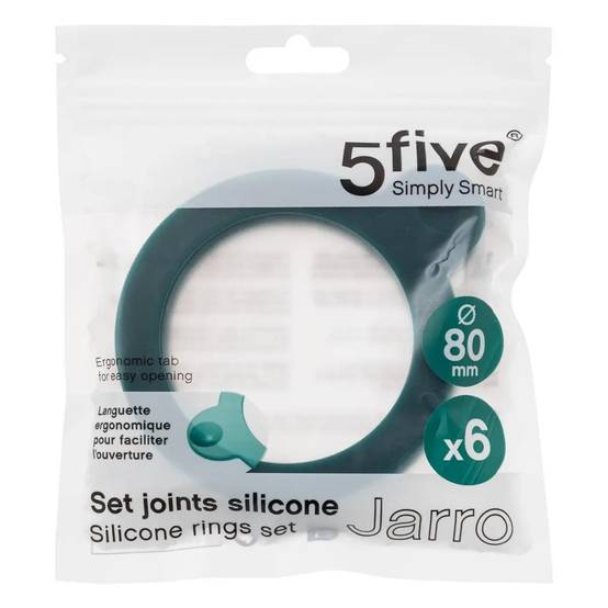 Lot de 6 Joints en Silicone "Jarro" 8cm Bleu - Image 2
