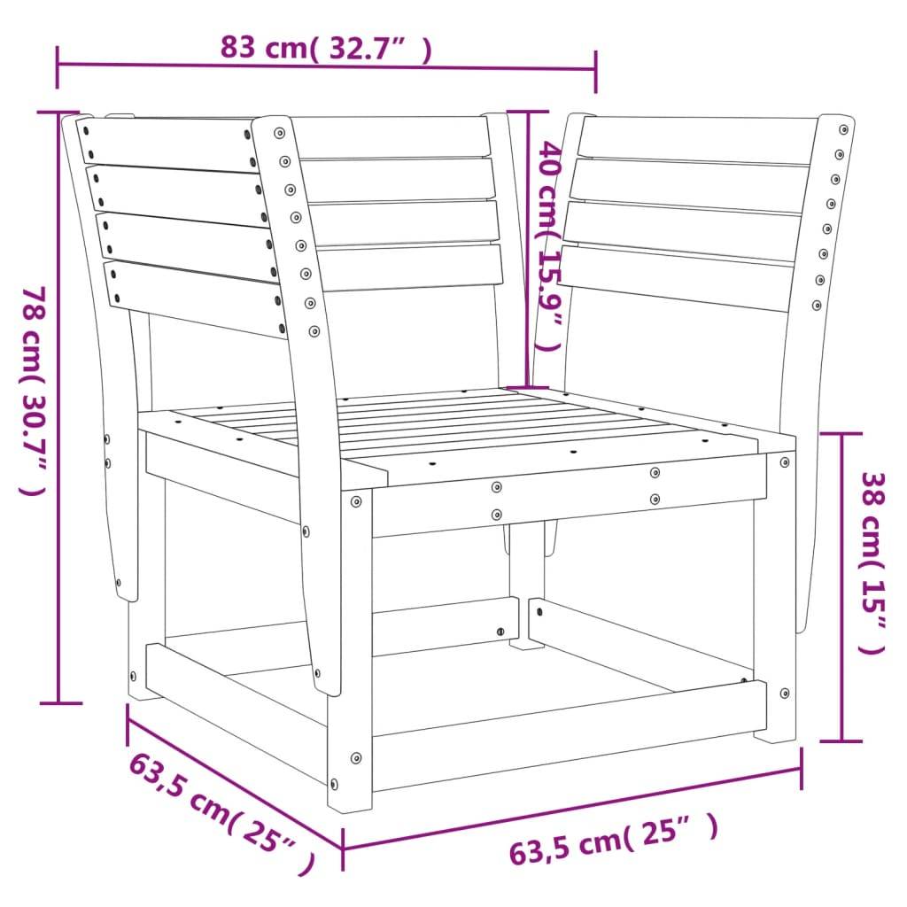 ComfortXL - Fauteuil de Salon de Jardin en Douglas Massif Robuste pour un Mobilier d'Extérieur Durable et Modulable Non Traité – ComfortXL Outdoor Living - Image 8