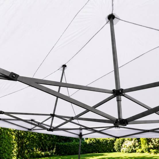 Terre Jardin - Tonnelle pliante pro 3 x 4,5 m Blanc et Gris - TERRE JARDIN - Image 3