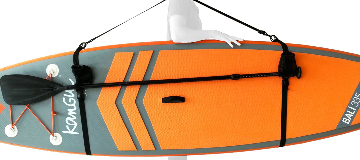 Kangui - KANGUI Sangle de portage pour stand up paddle gonflable avec fixation pagaie - Image 1