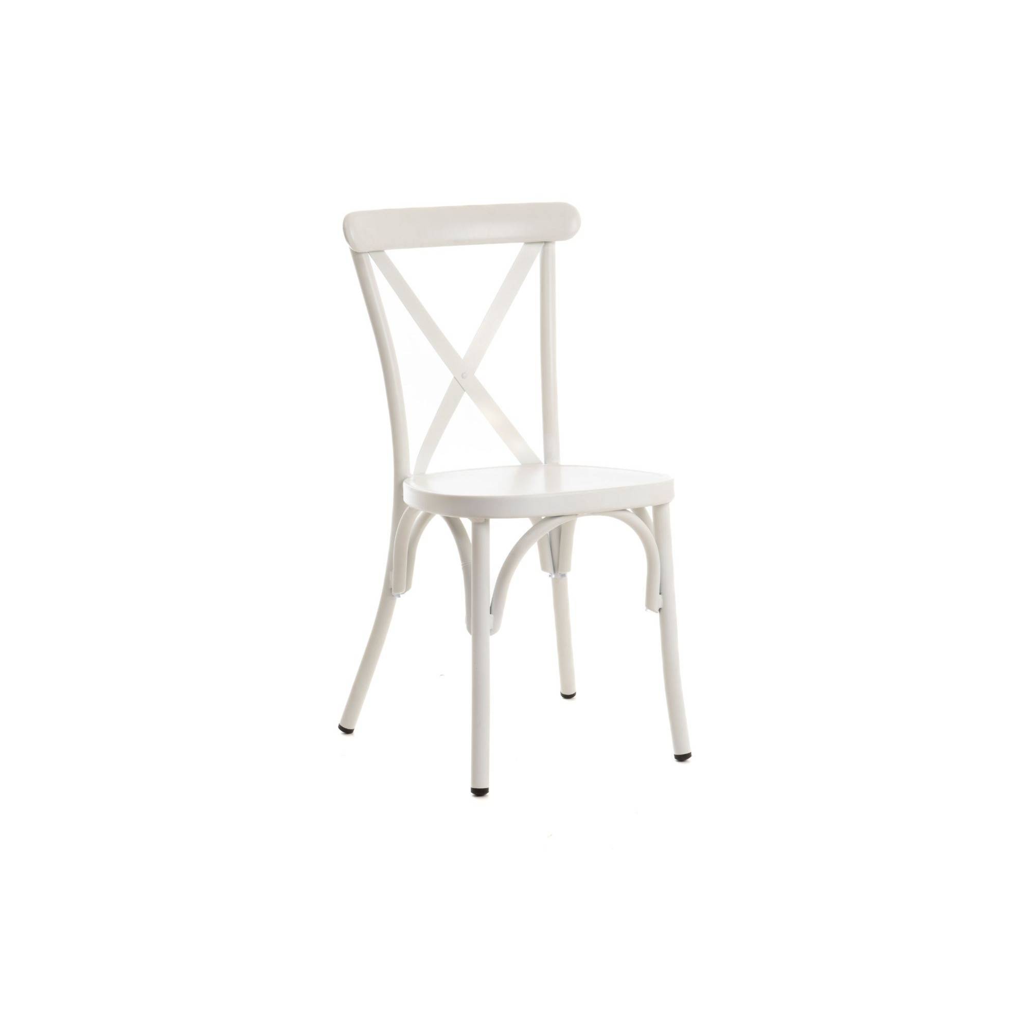 Autre - Chaise de jardin bistrot empilable en aluminium (lot de 2) - DAHLIA - Image 3