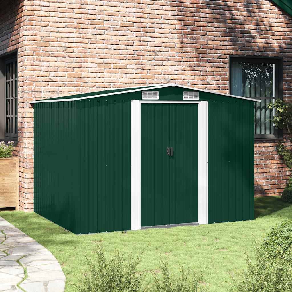 PANGIVO - Abri de jardin avec double porte coulissante - Acier galvanisé vert - Surface au sol 4,72m² - PANGIVO - Image 2