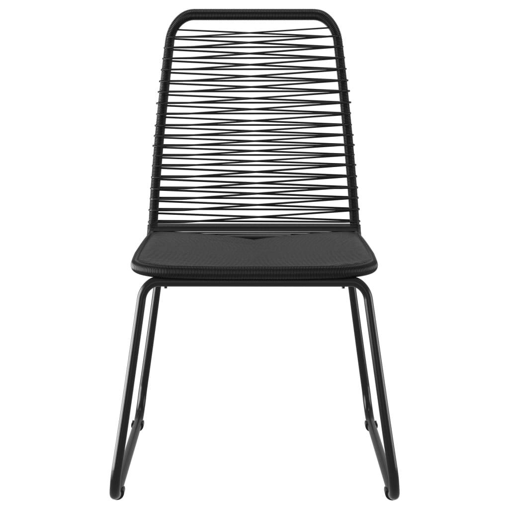 Chaises de jardin lot de 4 résine tressée noir 54 x 59 x 91 cm - PANGIVO - Image 3