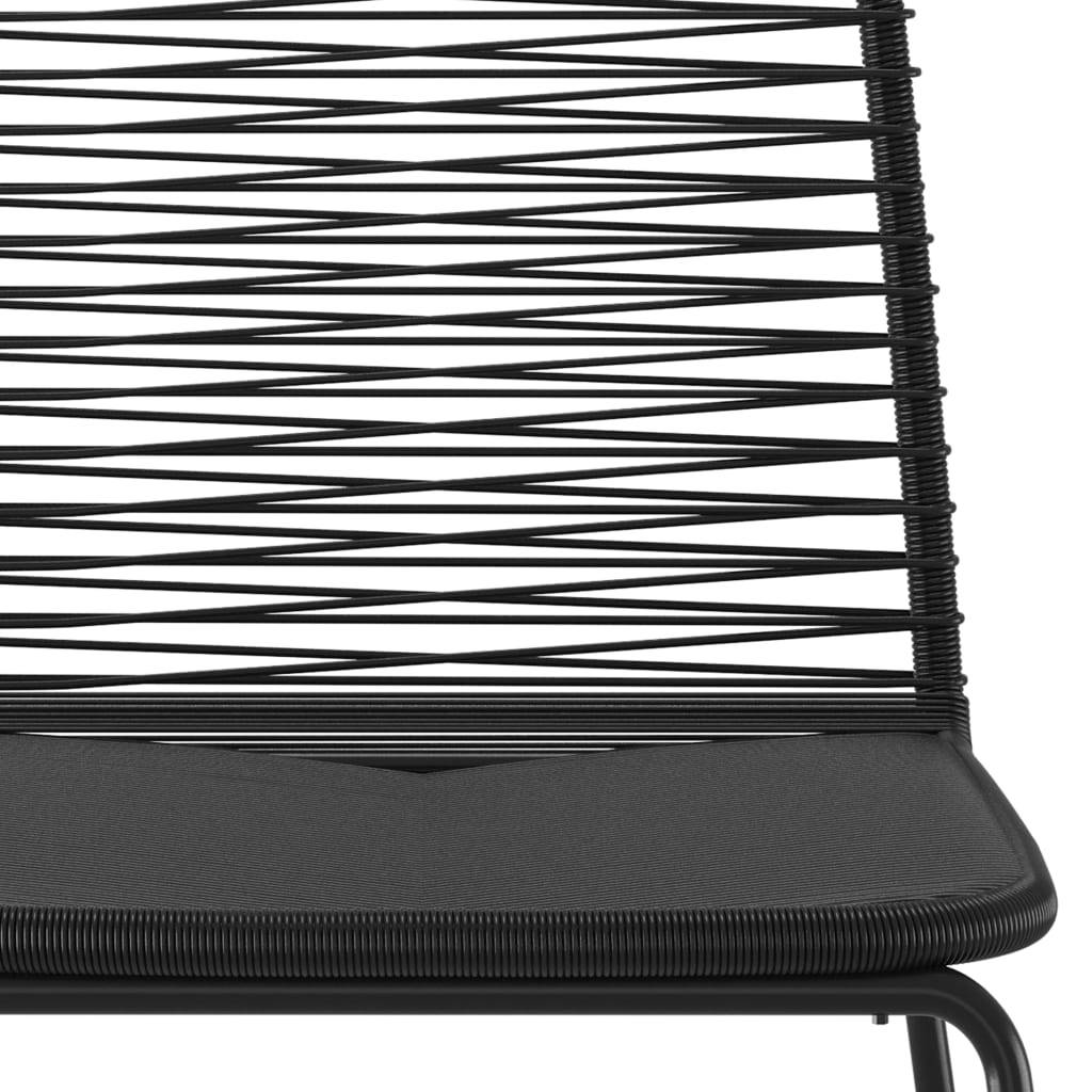 Chaises de jardin lot de 4 résine tressée noir 54 x 59 x 91 cm - PANGIVO - Image 6