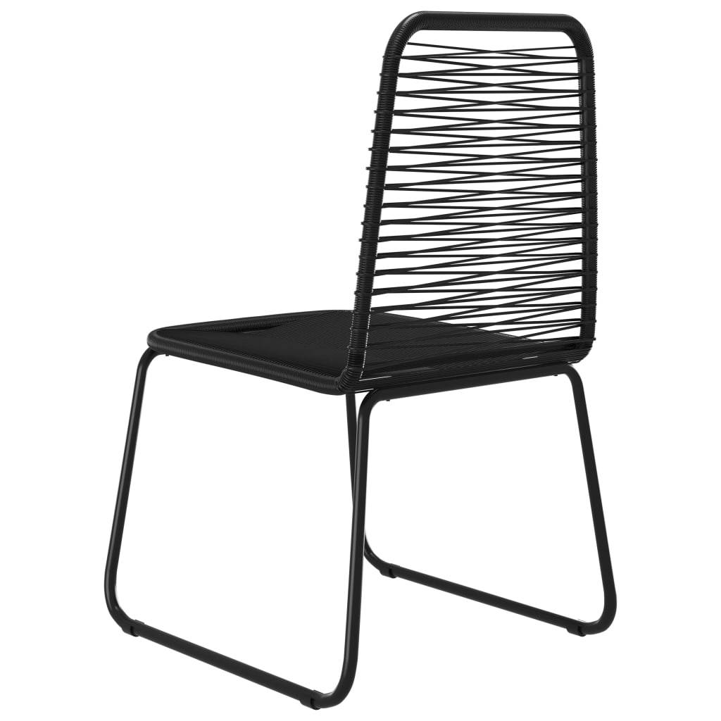Chaises de jardin lot de 4 résine tressée noir 54 x 59 x 91 cm - PANGIVO - Image 5