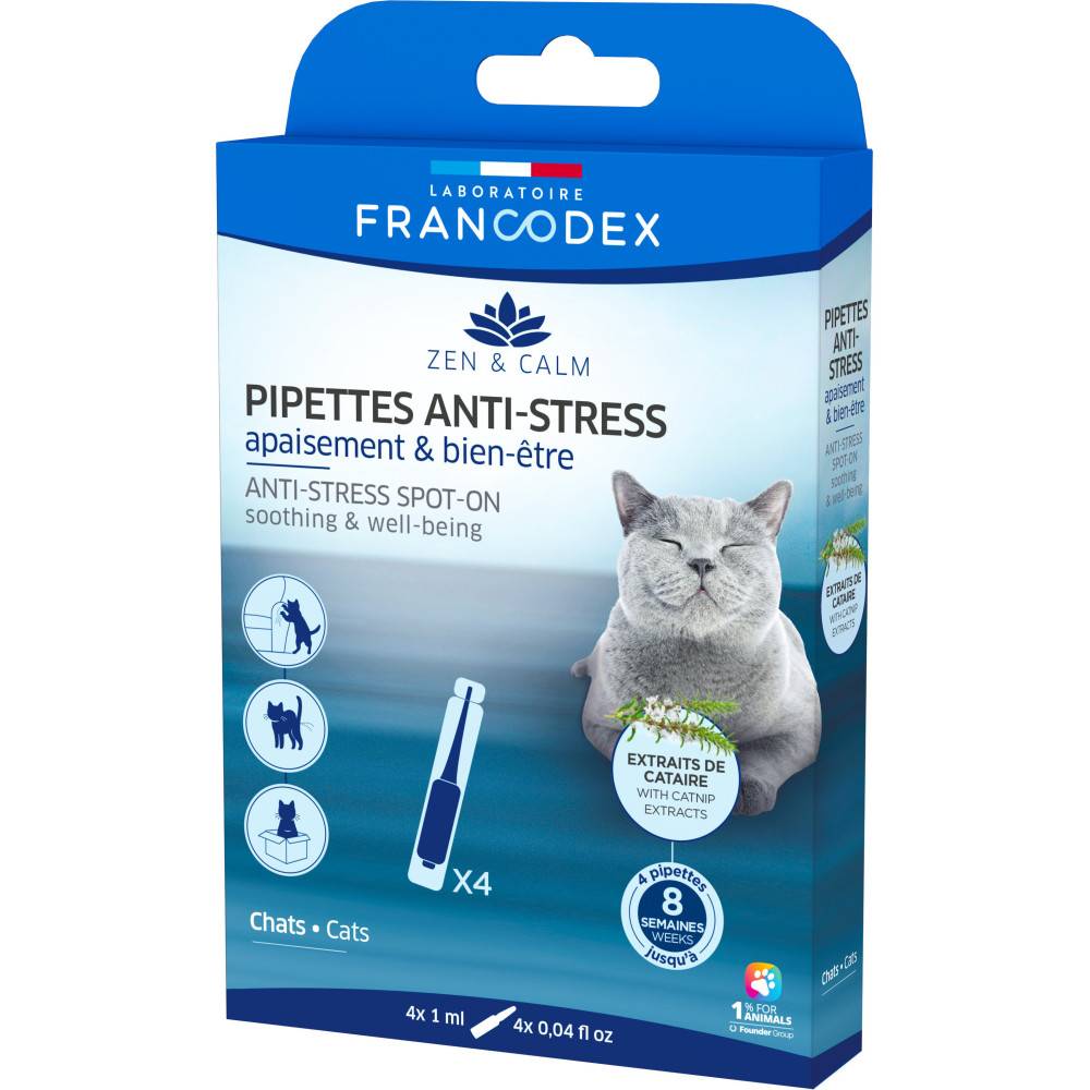 Francodex - 4 Pipettes anti-stress  apaisant et bien-être pour chats - Image 4
