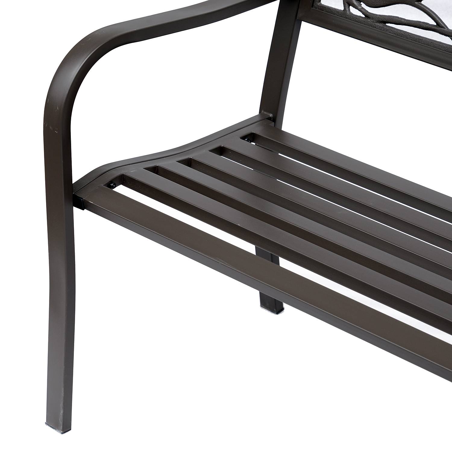 Banc de Jardin 2 Places banc extérieur jardin Style Rural Chic pour balcon terrasse patio 127 x 60 x 85 cm - Image 10