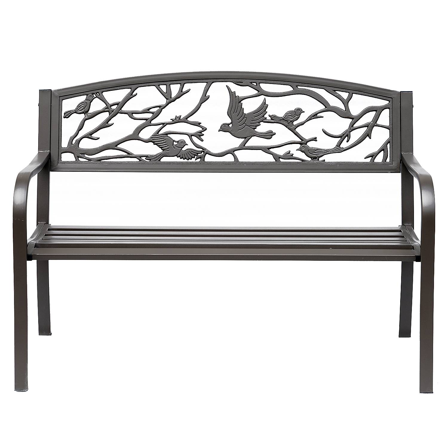 Banc de Jardin 2 Places banc extérieur jardin Style Rural Chic pour balcon terrasse patio 127 x 60 x 85 cm - Image 2