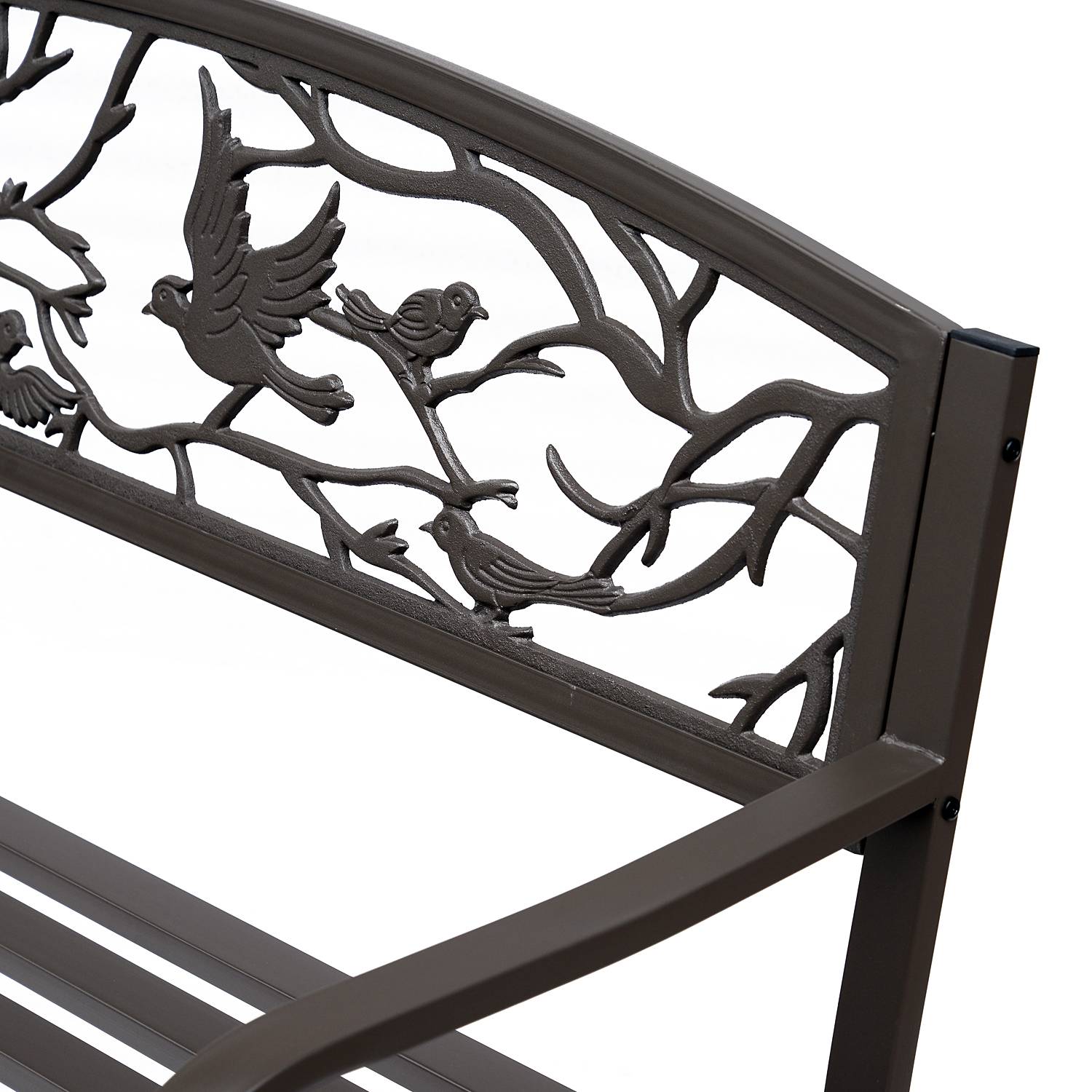 Banc de Jardin 2 Places banc extérieur jardin Style Rural Chic pour balcon terrasse patio 127 x 60 x 85 cm - Image 9