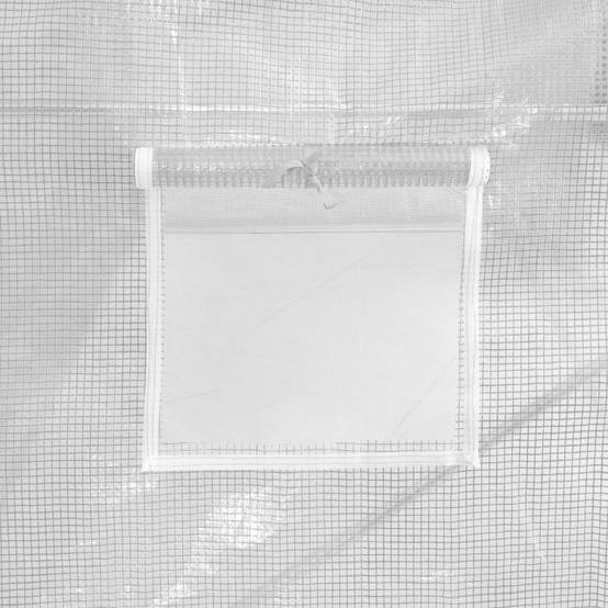 Serre de jardin 12m² - Serre de culture avec cadre en acier blanc 6x2x2,85 m MAISON CHIC - Image 7