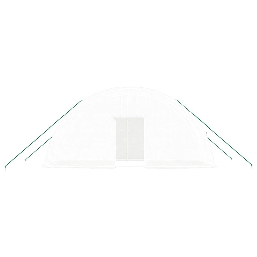 Serre de jardin 12m² - Serre de culture avec cadre en acier blanc 6x2x2,85 m MAISON CHIC - Image 4