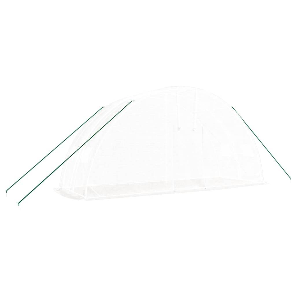 Serre de jardin 12m² - Serre de culture avec cadre en acier blanc 6x2x2,85 m MAISON CHIC - Image 3