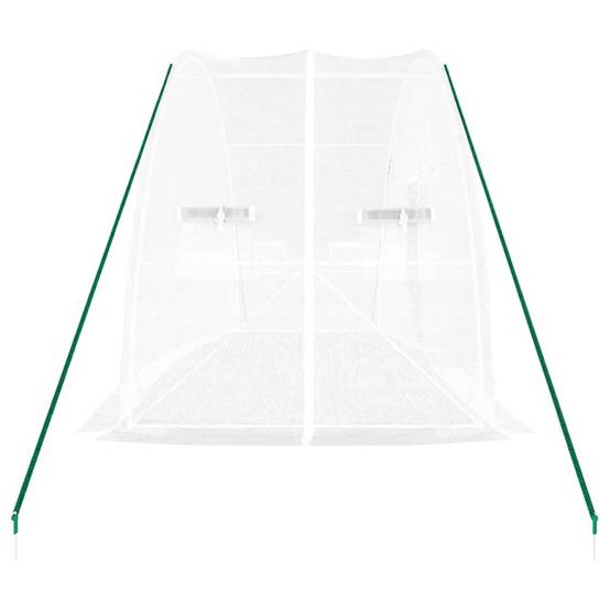 Serre de jardin 12m² - Serre de culture avec cadre en acier blanc 6x2x2,85 m MAISON CHIC - Image 5