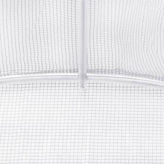 Serre de jardin 12m² - Serre de culture avec cadre en acier blanc 6x2x2,85 m MAISON CHIC - Image 9