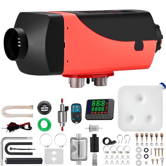 VEVOR Chauffage diesel 2kW 12V, kit en aluminium, carburateur plastique, silencieux, pour voiture, camions, RV - Image 1