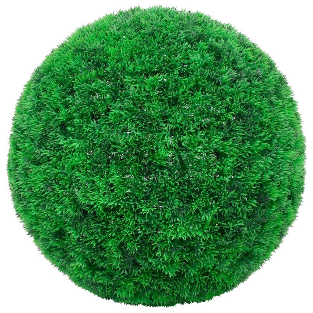 Boules de buis artificielles polyéthylène vert 35 x 35 x 35 cm, poids:1.8kg - PANGIVO - Image 2