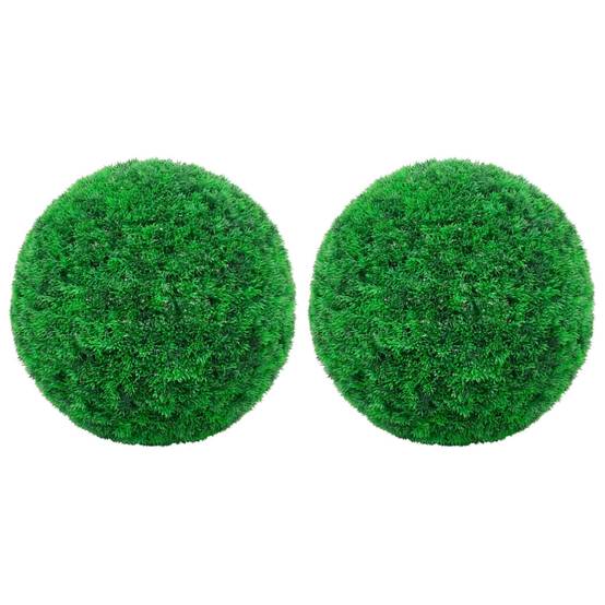 Boules de buis artificielles polyéthylène vert 35 x 35 x 35 cm, poids:1.8kg - PANGIVO - Image 1