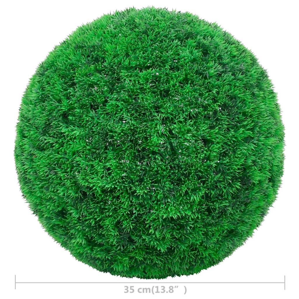 Boules de buis artificielles polyéthylène vert 35 x 35 x 35 cm, poids:1.8kg - PANGIVO - Image 4