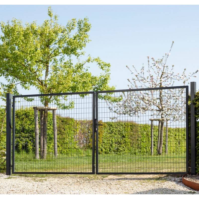 Portail grillagé Square passage 4m ht 2m noir - Easy Clôture - Image 4