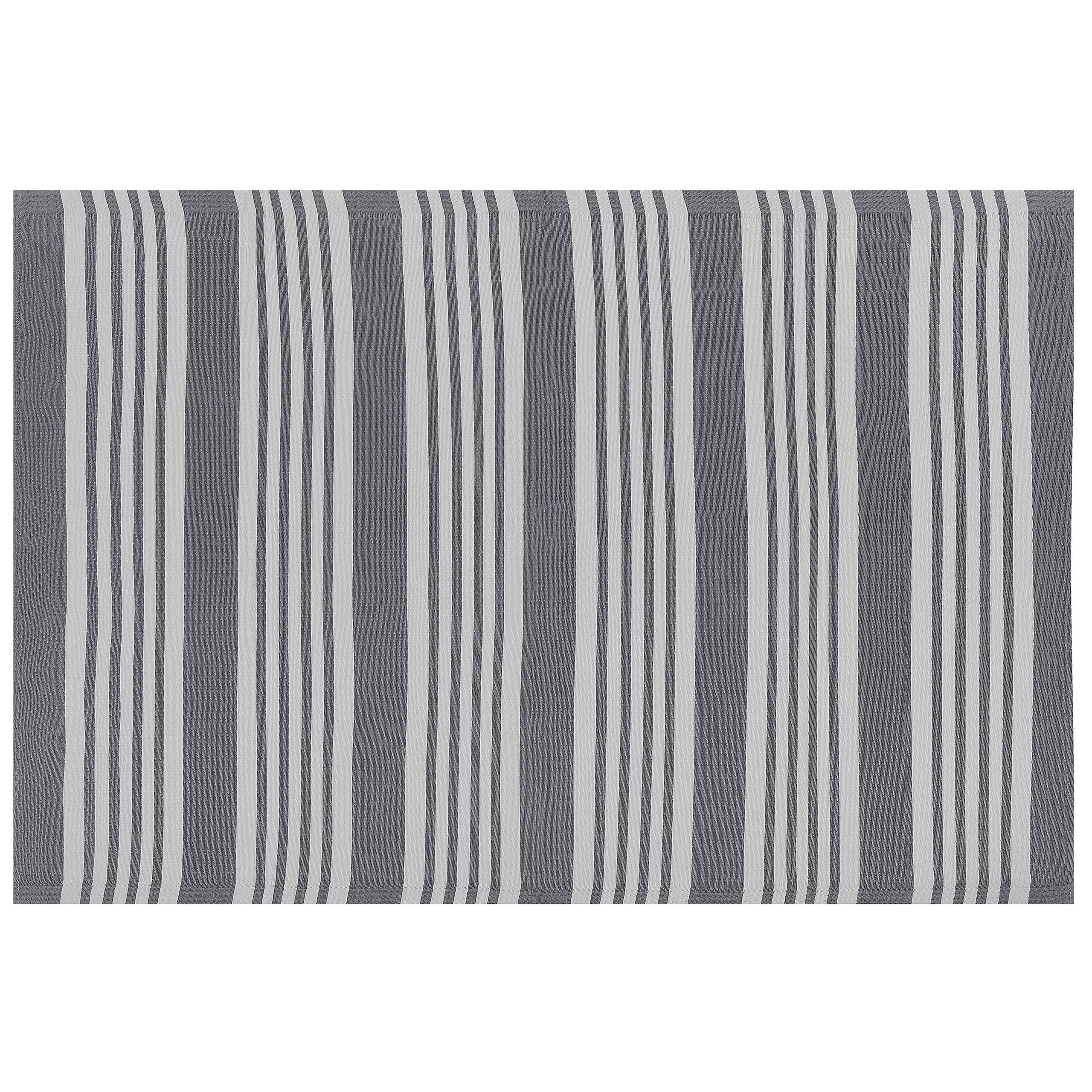 Beliani - Tapis d'extérieur Polypropylène Gris DELHI - Beliani - Image 1