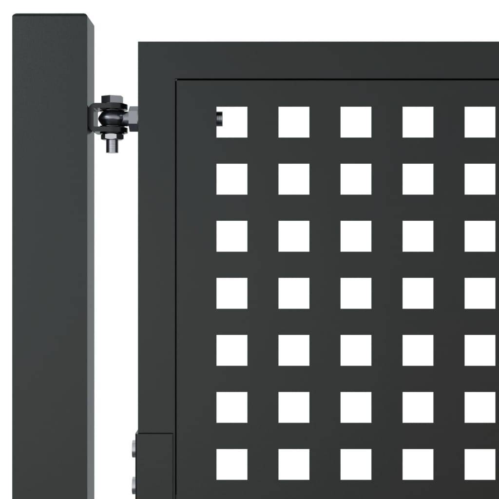 ComfortXL - Portail Haut Acier Panneau Perforé Design Opaque pour Clôture Résidentielle Anthracite 105x200 cm – ComfortXL Outdoor Living - Image 5