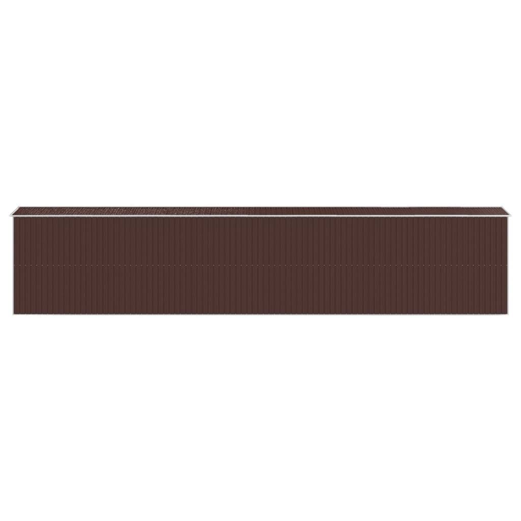 Vidaxl - Abri de jardin Marron foncé 192x1021x223 cm Métal galvanisé vidaXL 3147470 - Image 6