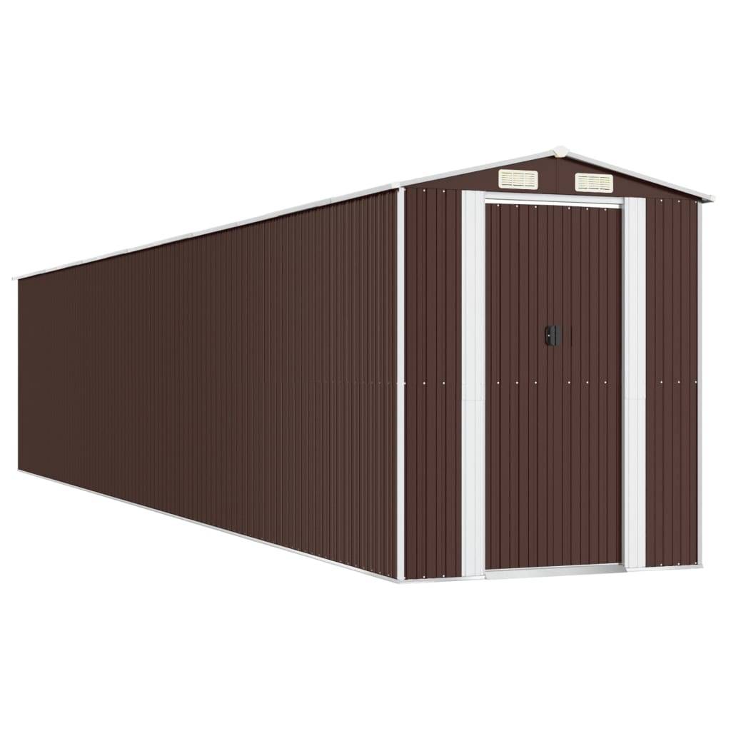 Vidaxl - Abri de jardin Marron foncé 192x1021x223 cm Métal galvanisé vidaXL 3147470 - Image 2