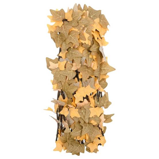 Treillis de feuille d'érable artificiel PVC bois orange 70 x 30 cm - PANGIVO - Image 5