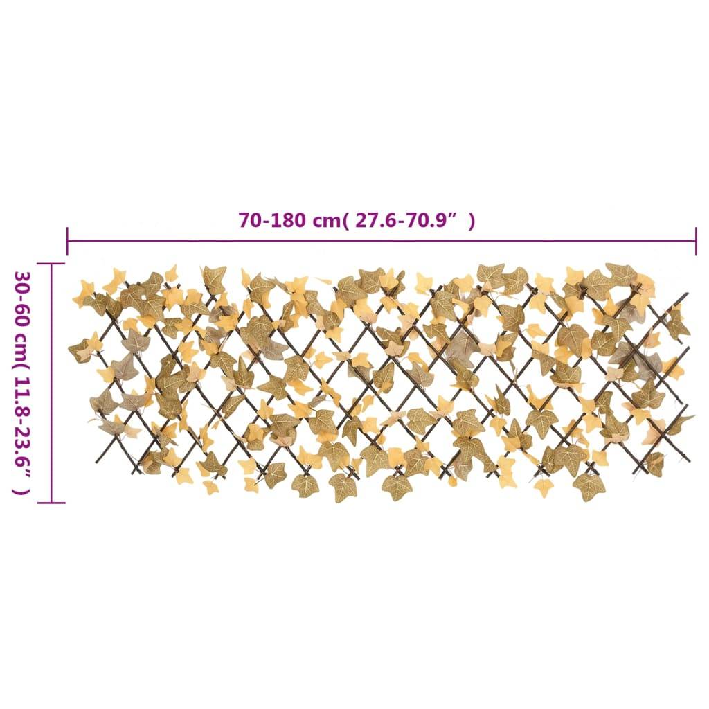 Treillis de feuille d'érable artificiel PVC bois orange 70 x 30 cm - PANGIVO - Image 7