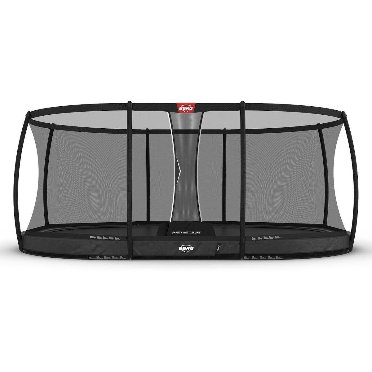 Berg - Trampoline Ovale InGround Grand Elite 520 Gris avec Filet de Sécurité Deluxe - Image 1