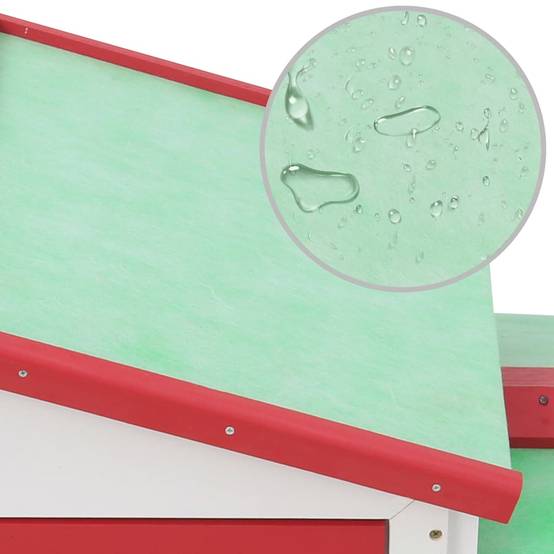 ComfortXL - Clapier extérieur en bois 2 niveaux pour jardin Rouge et Blanc 145cm – ComfortXL Outdoor Living - Image 6