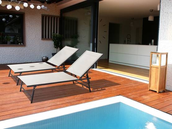 Lot De 2 Bains De Soleil En Métal "sublima" - 180 X 54 X 104 Cm - Beige -habitat Et Jardin - Image 2