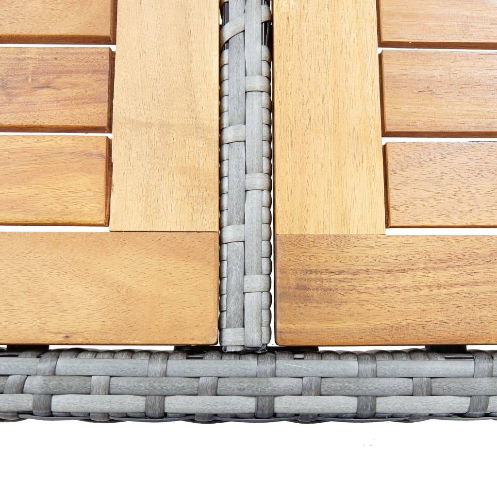 Vidaxl - Ensemble de bar d'extérieur 9 pcs poly rotin bois d'acacia Gris vidaXL 49567 - Image 4