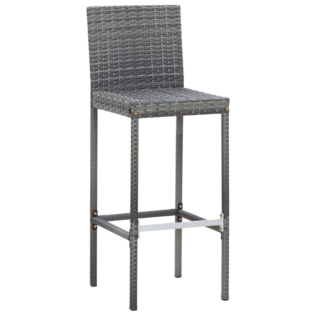 Vidaxl - Ensemble de bar d'extérieur 9 pcs poly rotin bois d'acacia Gris vidaXL 49567 - Image 10