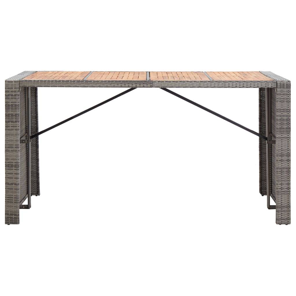 Vidaxl - Ensemble de bar d'extérieur 9 pcs poly rotin bois d'acacia Gris vidaXL 49567 - Image 7