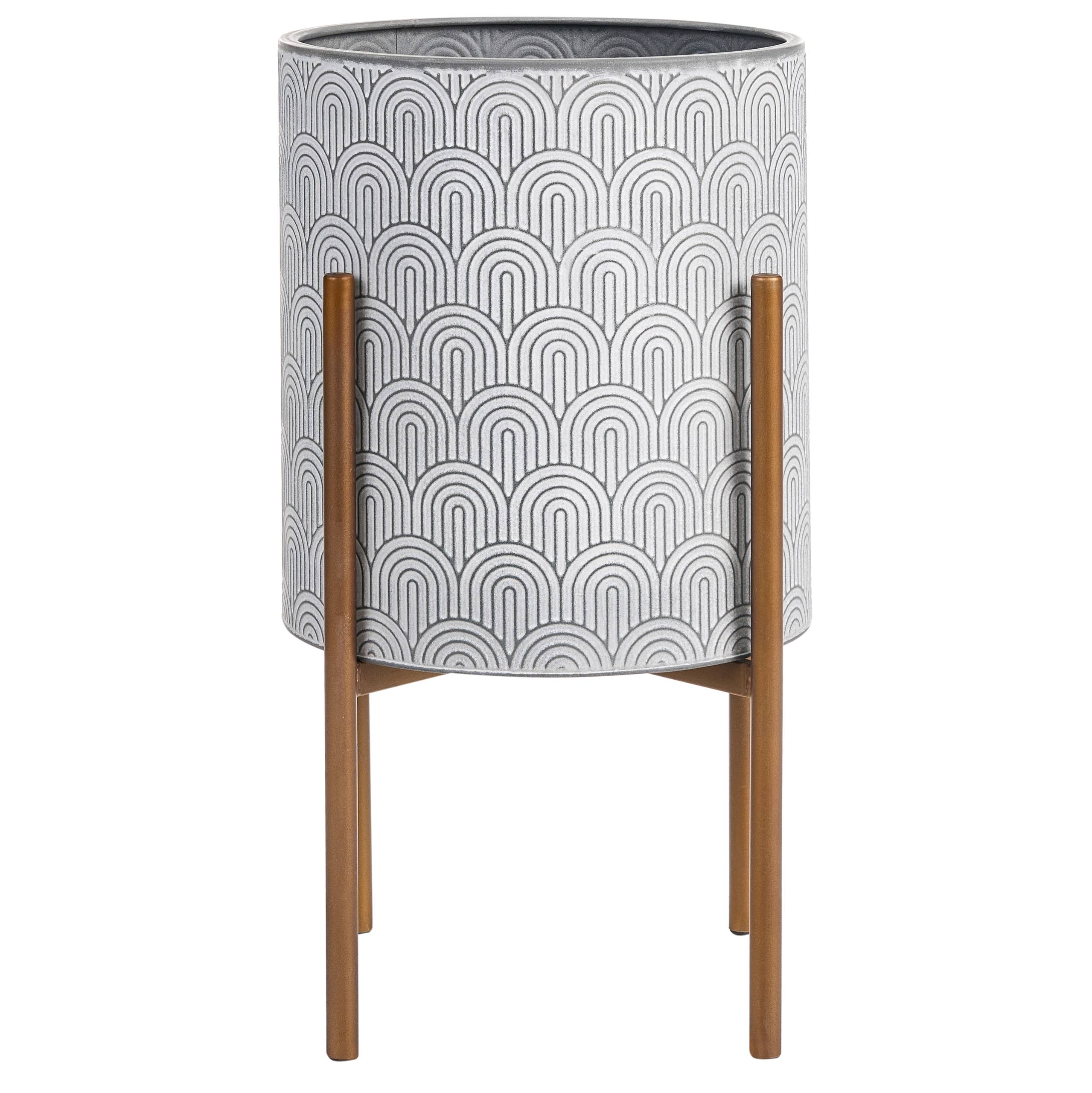 Cache-pot d'intérieur Métal Gris clair AUBRIETA - Beliani