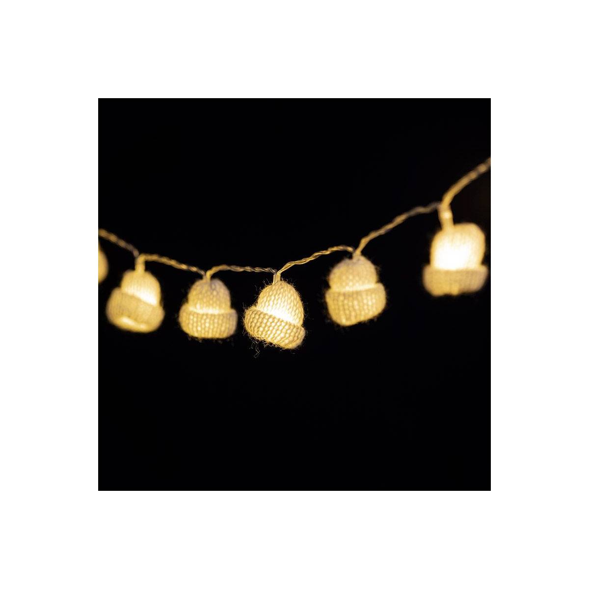 Fééric Lights & Christmas - Guirlande Lumineuse "Bonnet" 220cm Blanc