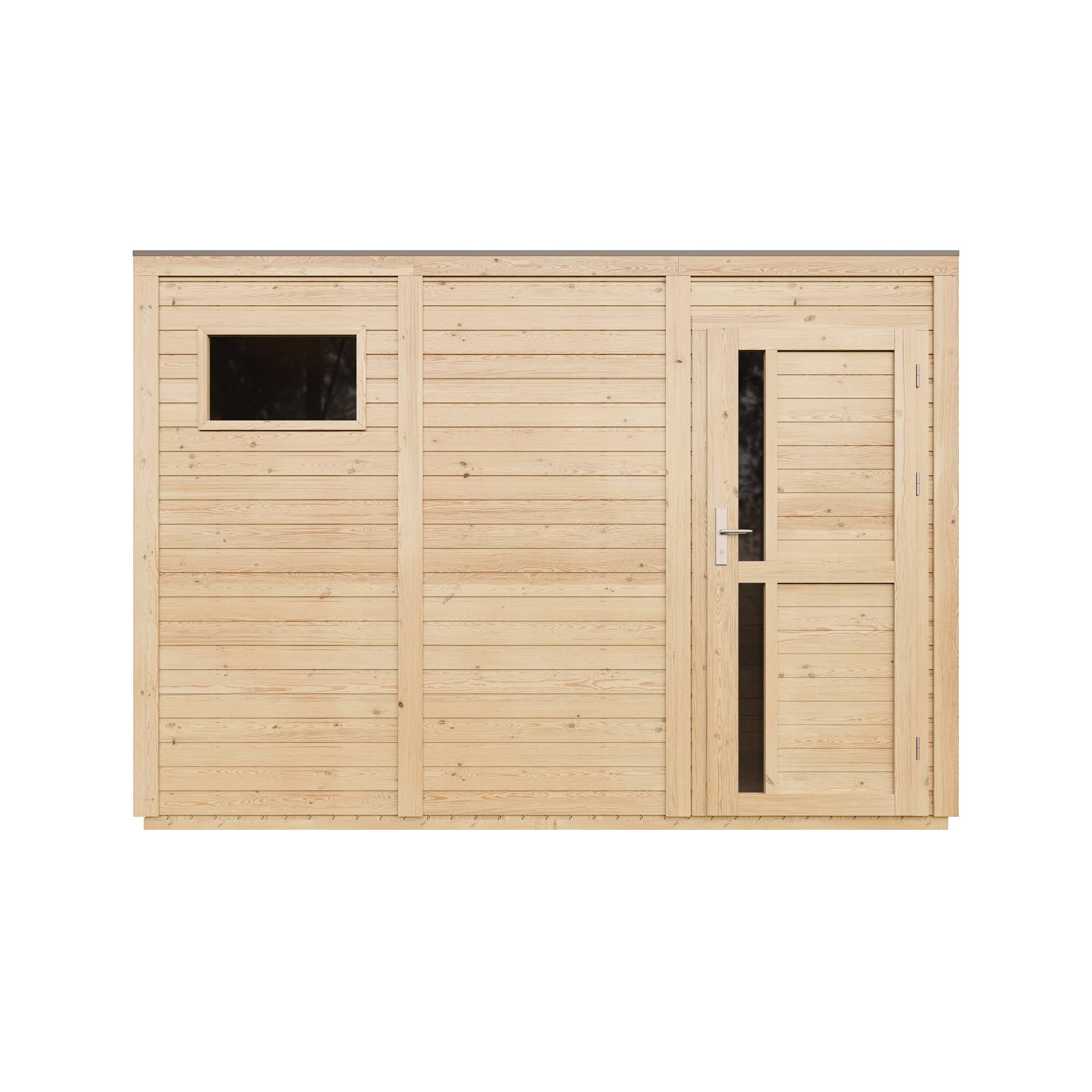Timbela - Abri de jardin en bois 6,18 m² / 202x306xH216 cm - avec sol traité - Timbela M326F1+M326G - Image 3