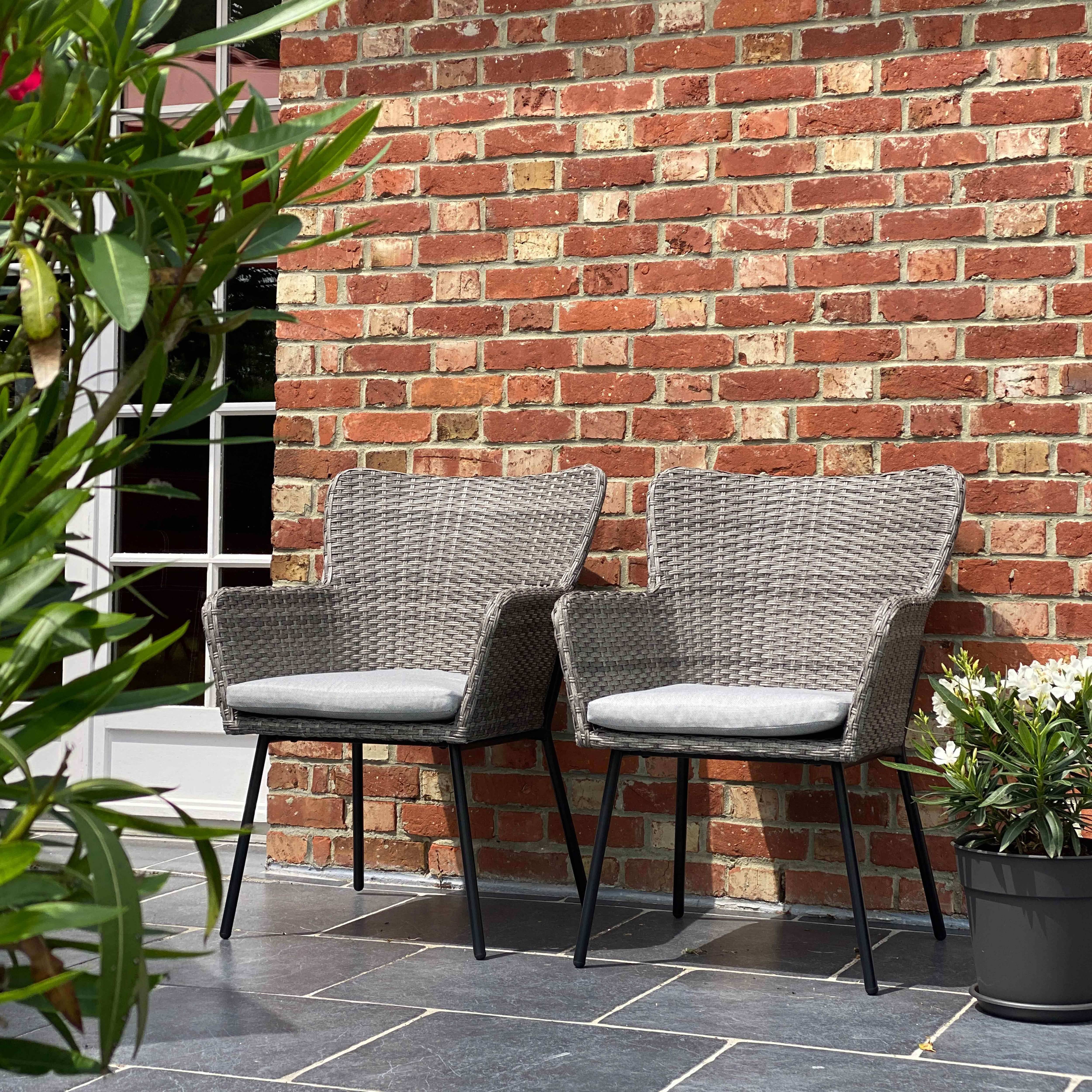Oviala - Lot de 2 fauteuils de jardin rond en osier Murcia - Oviala - Image 2