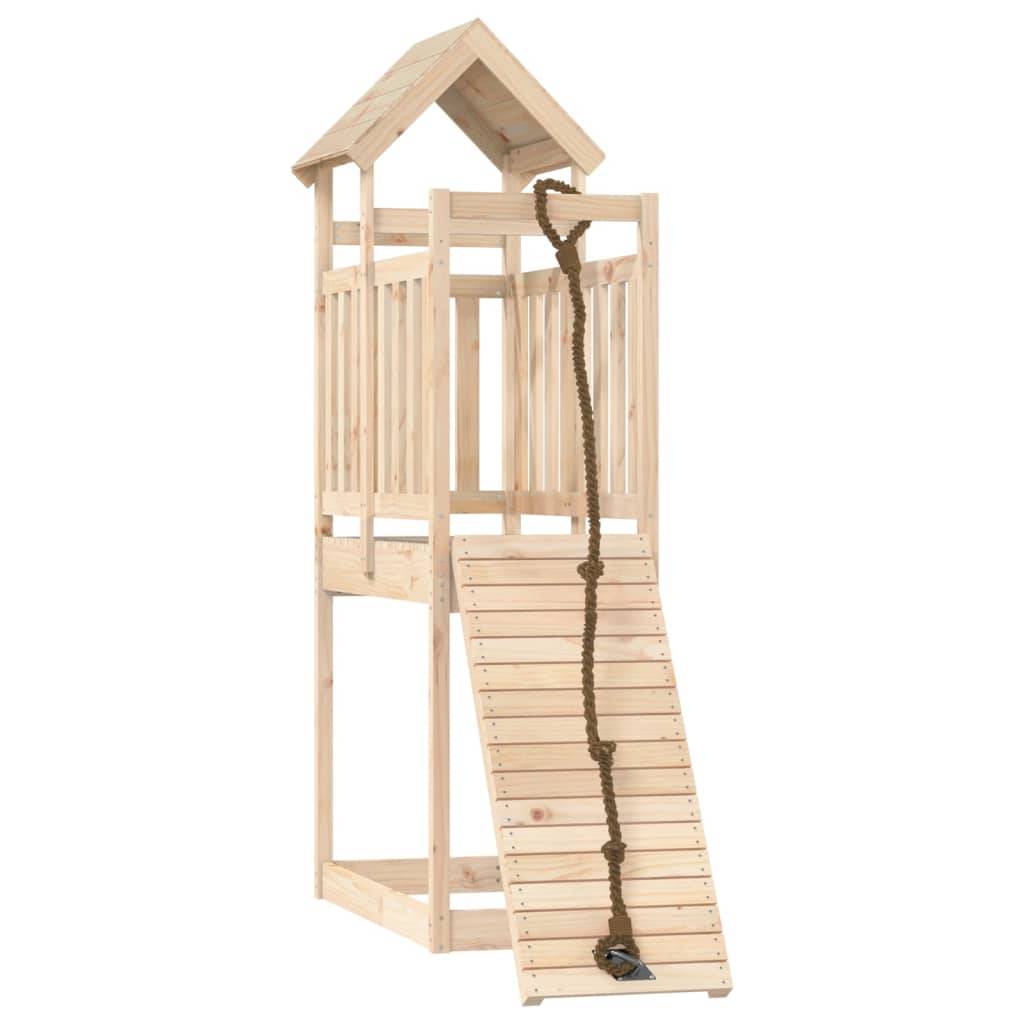 Helloshop26 - Maisonnette de jeu avec mur d'escalade 64 x 175 x 214 cm bois massif de pin - Image 1