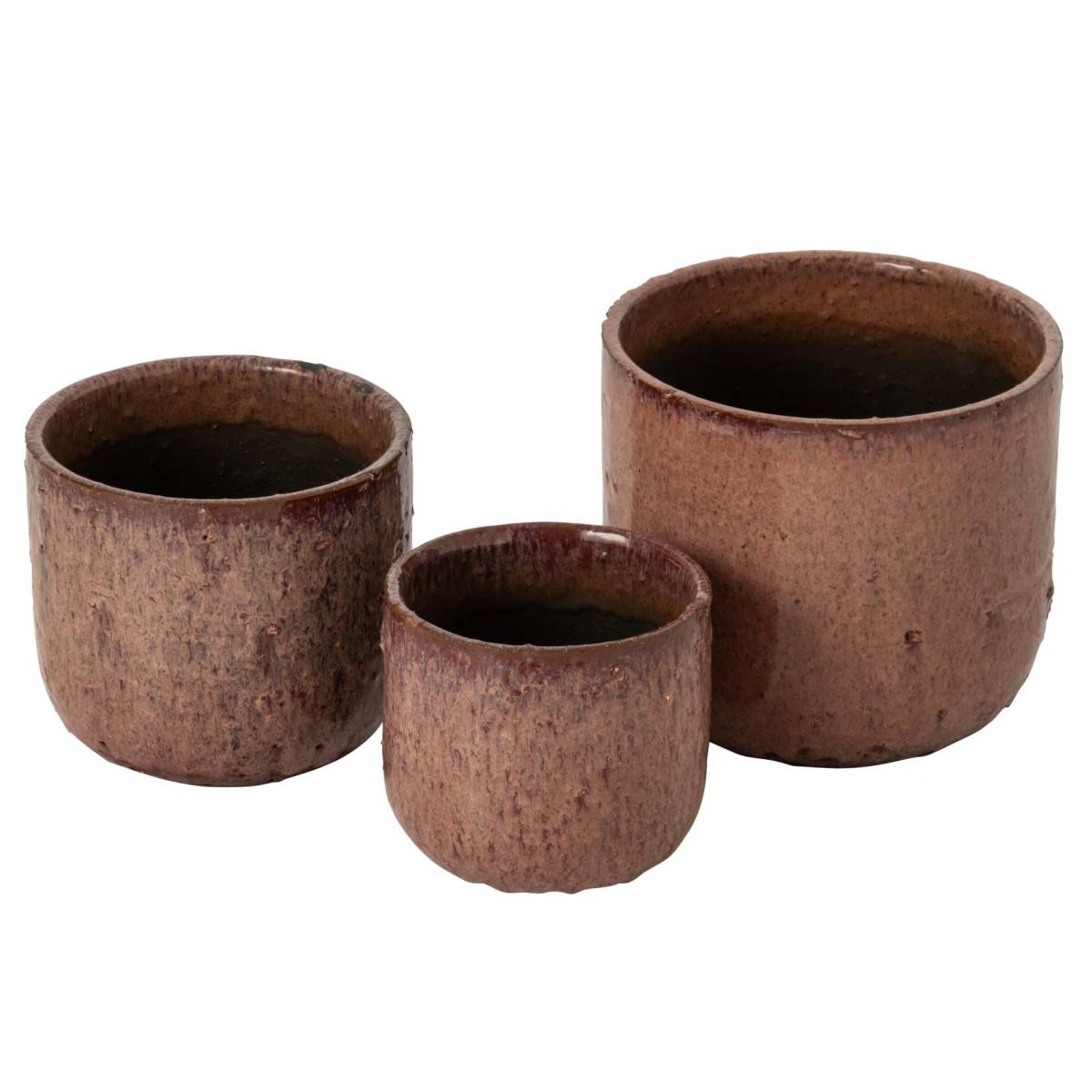 J-Line - Cache-Pot en Céramique "Rosalia" 20cm Rose - Image 2