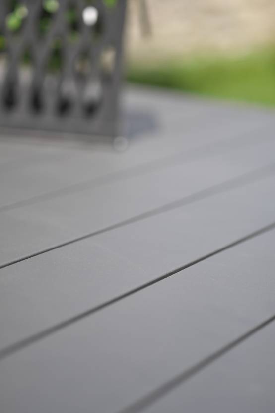 Dcb Garden - Ensemble repas de jardin 4 places en aluminium - Gris anthracite - ALU-MIAMI - Image 3
