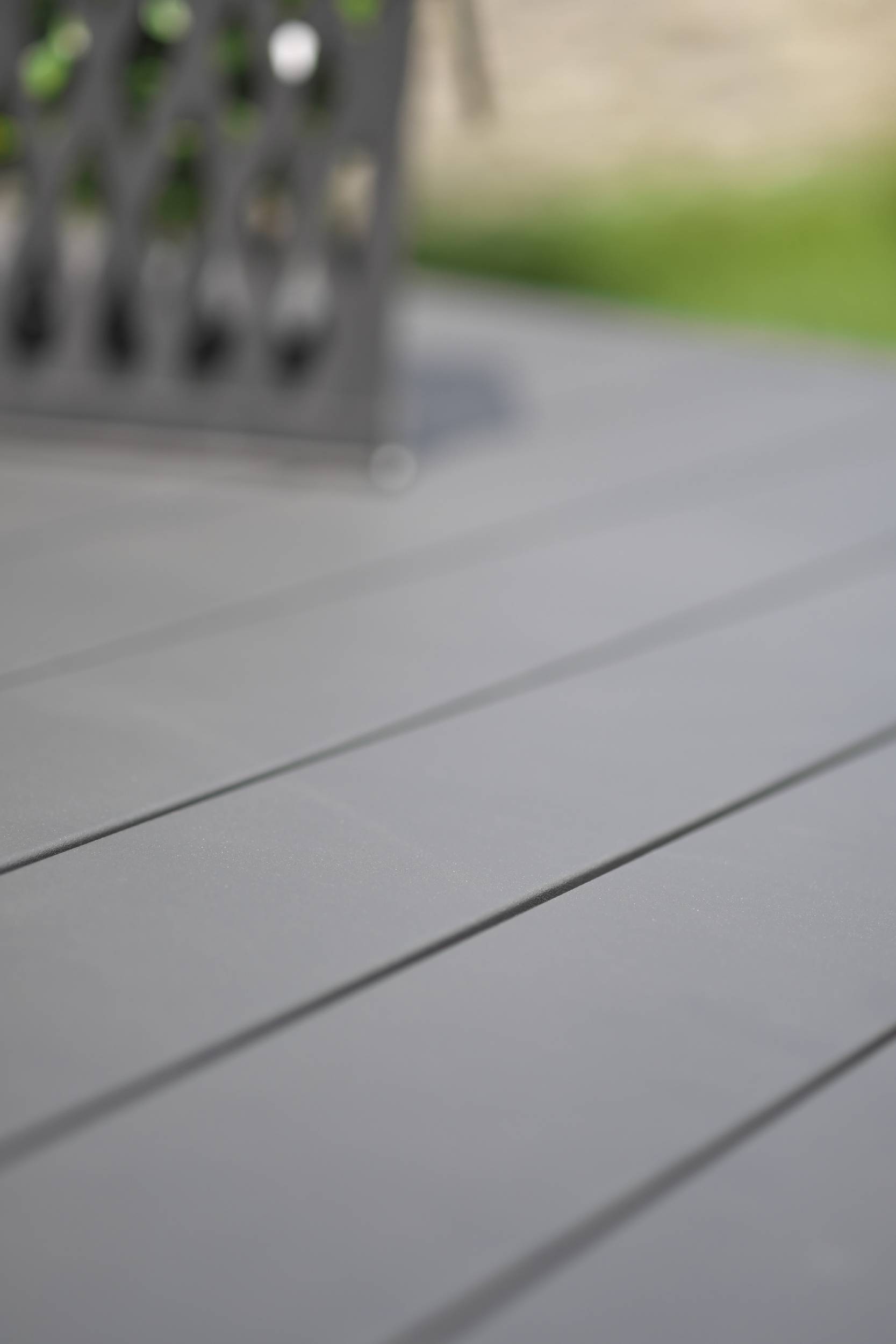 Dcb Garden - Ensemble repas de jardin 4 places en aluminium - Gris anthracite - ALU-MIAMI - Image 3