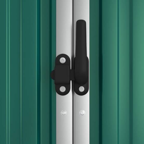 Abri à outils 1.43m² - Cabane à outils - Abri de jardin vert 161x89x161 cm acier galvanisé MAISON CHIC - Image 6