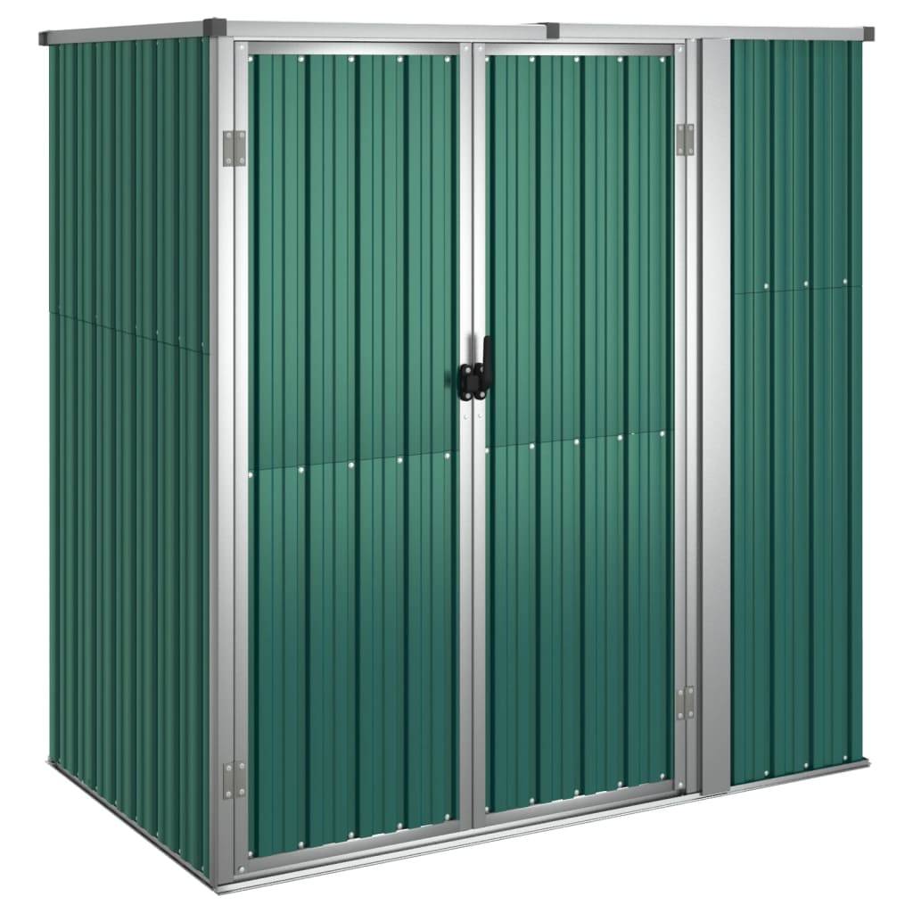 Abri à outils 1.43m² - Cabane à outils - Abri de jardin vert 161x89x161 cm acier galvanisé MAISON CHIC - Image 1
