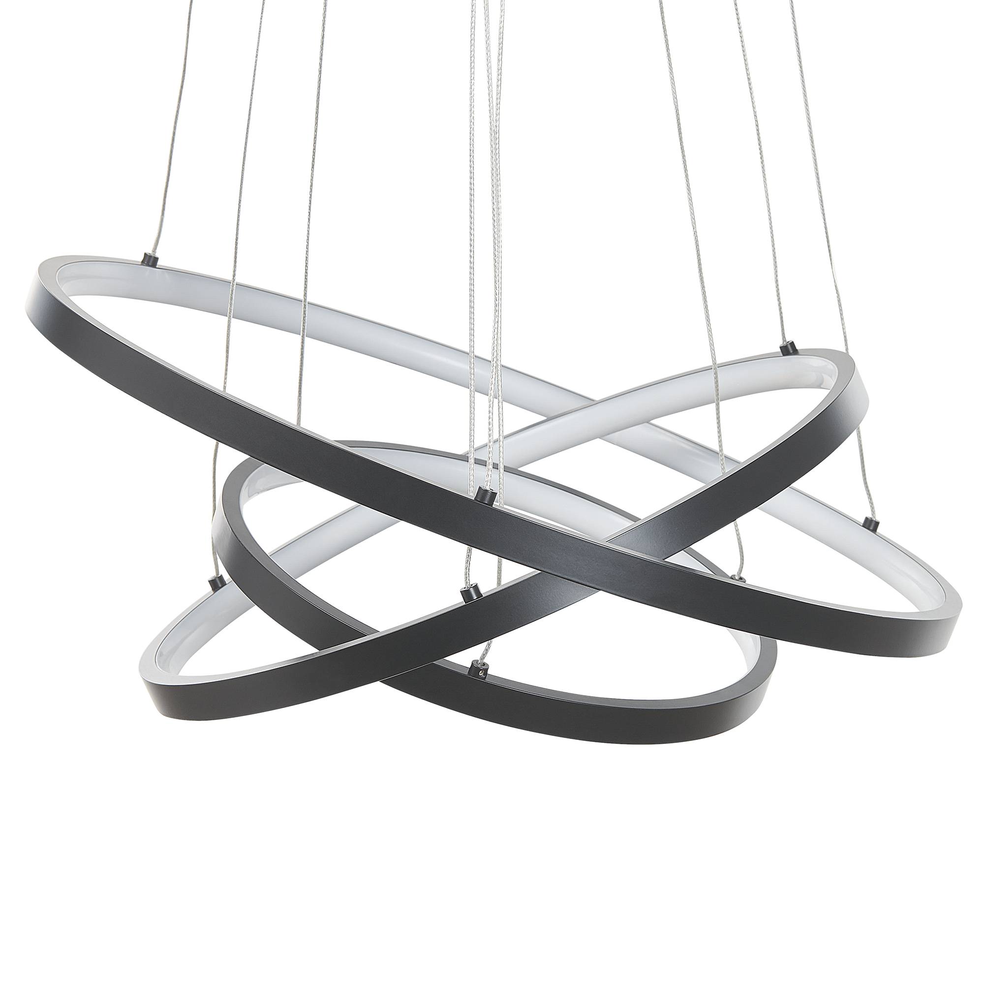 Beliani - Lampe suspension Aluminium Noir ATREK - 50x50x108- Beliani - Image 4